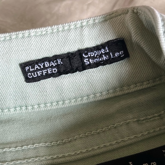 Dear John Light Blue Playback Cuffed Chopped Straight Leg Jeans - Picture 8 of 10